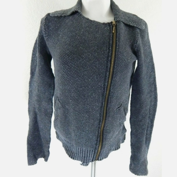 Free People Warm & Cool Knit Moto Sweater Jacket - Picture 2 of 5